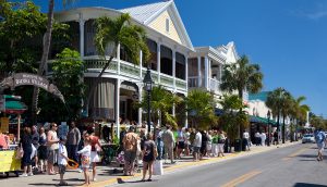 Duval Street, Key West, busy with tourists.