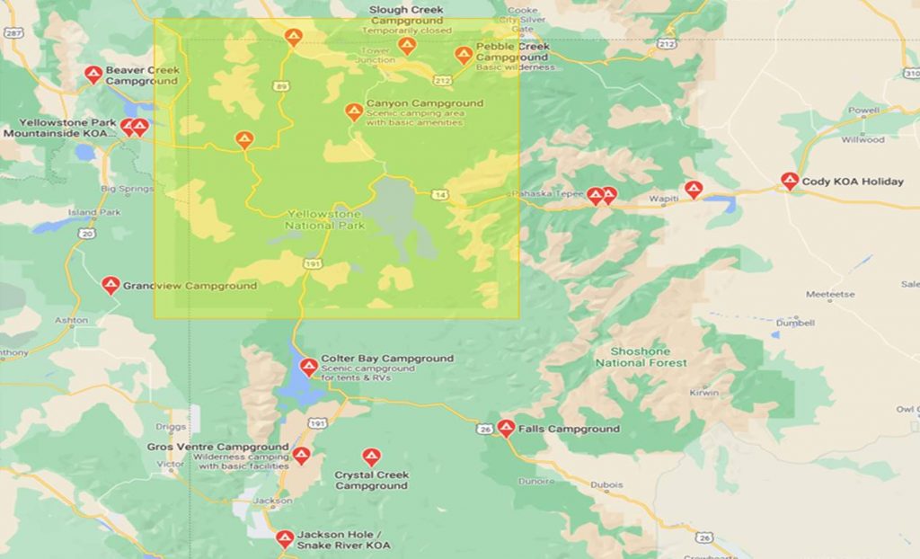 Campground Yellowstone/MotorhomeTrips