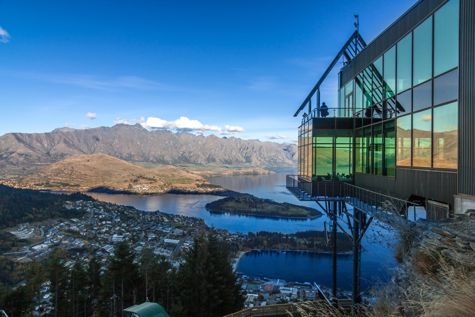Queenstown from Bob's Peak, South Island, New Zealand. Motorhome Trips